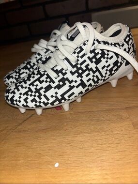 Under Armour Black & White Pixel Youth Soccer Cleats